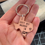 Load image into Gallery viewer, Texas keychain - copper - I left my heart in Houston
