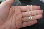 Load image into Gallery viewer, Personalized hand stamped small initial necklace
