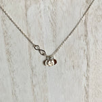 Load image into Gallery viewer, Infinity initials necklace - love you forever - gift for mom, wife, girlfriend, best friend, sister - initial necklace - two initials
