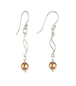 Load image into Gallery viewer, Silver and pearl earrings
