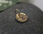 Load image into Gallery viewer, Small textured initial charm - 3/8&quot; (9.5mm)
