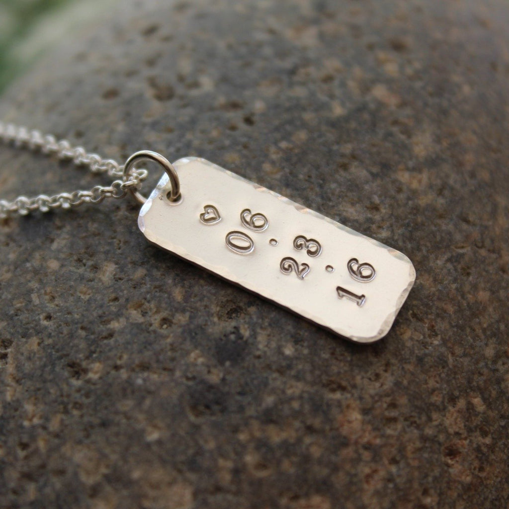 Small bar rounded rectangle sterling silver necklace – CYC Jewelry