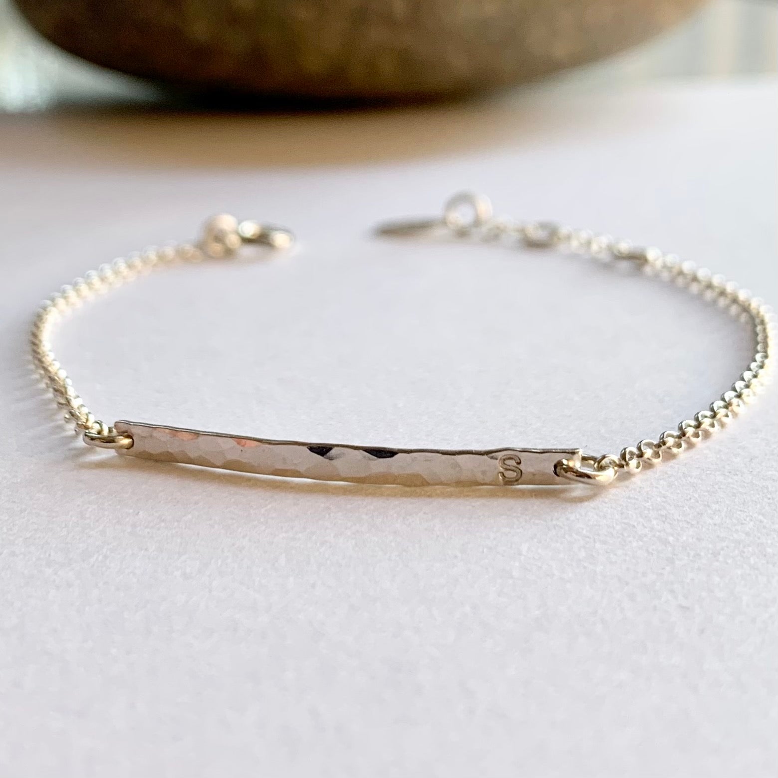 Ultra minimalist bracelet - personalized tiny bar