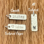 Load image into Gallery viewer, Tiny gold filled bar with rounded edges, personalized, hand stamped name bar, 18x6mm
