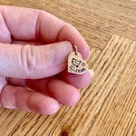 Load image into Gallery viewer, Heart name charm, initial charm in Rose gold filled 1/2&quot;

