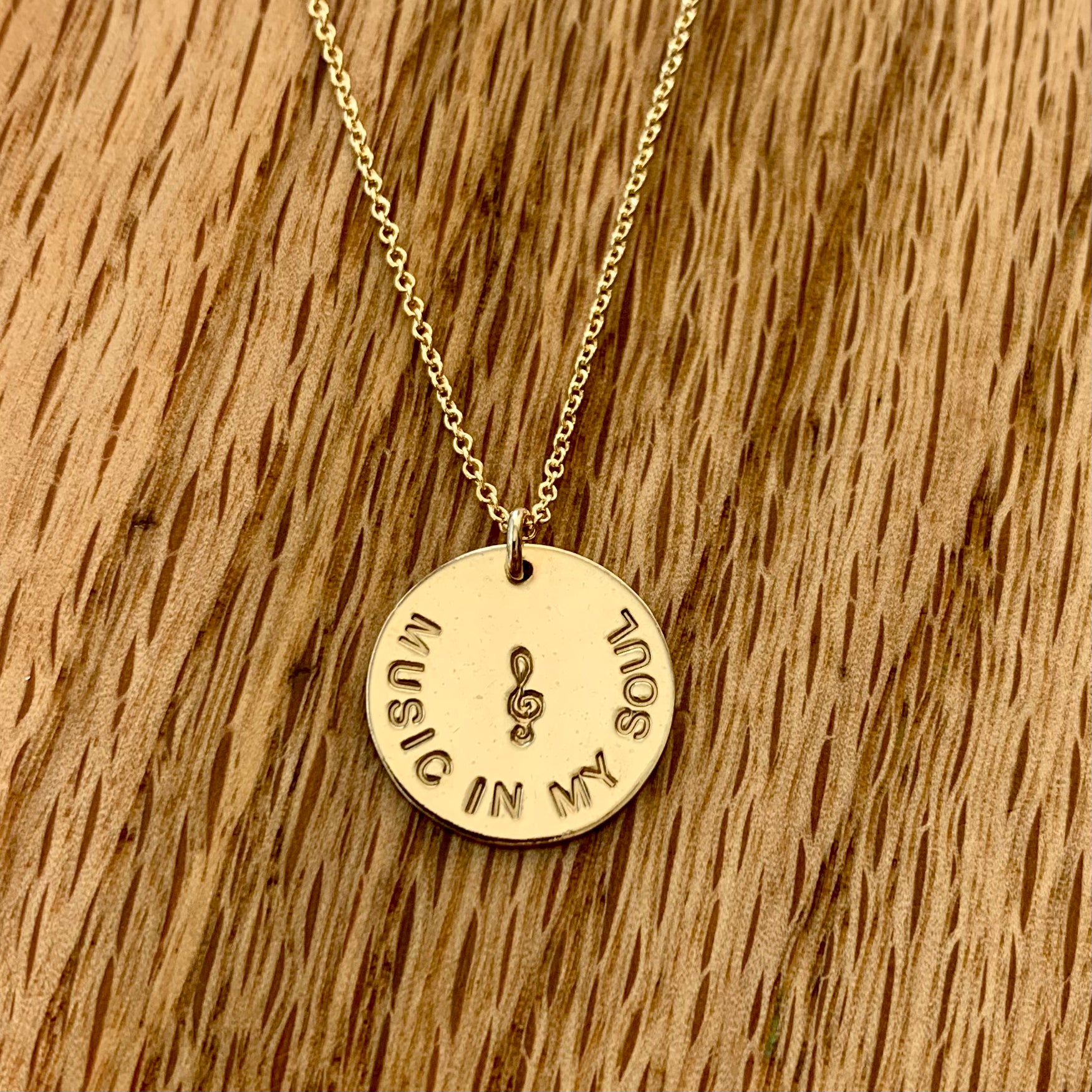 Custom name necklace - hand stamped disc with names, dates, designs, personalized - disc with chain