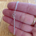 Load image into Gallery viewer, Tiny initial bracelet - personalized initial bracelet - minimalist sterling silver chain bracelet with initial
