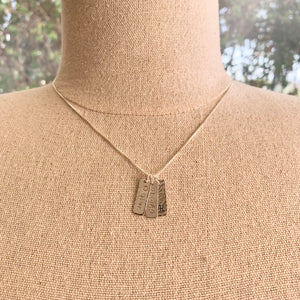 Tiny bar necklace in sterling silver - 1, 2, or 3 bars
